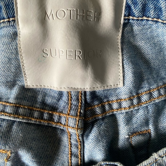 ASO Alessandra Ambrosio Mother The Thrasher Striped Hanging By A Thread Jeans 27 - Picture 3 of 16